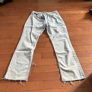 Zara Light Blue Straight Leg Jeans